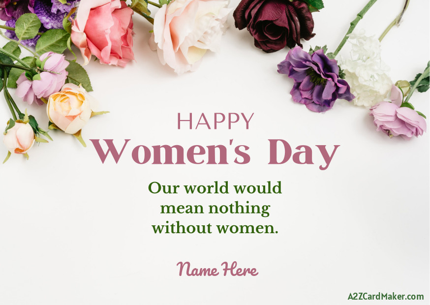Colorful Minimalist Women's Day Card