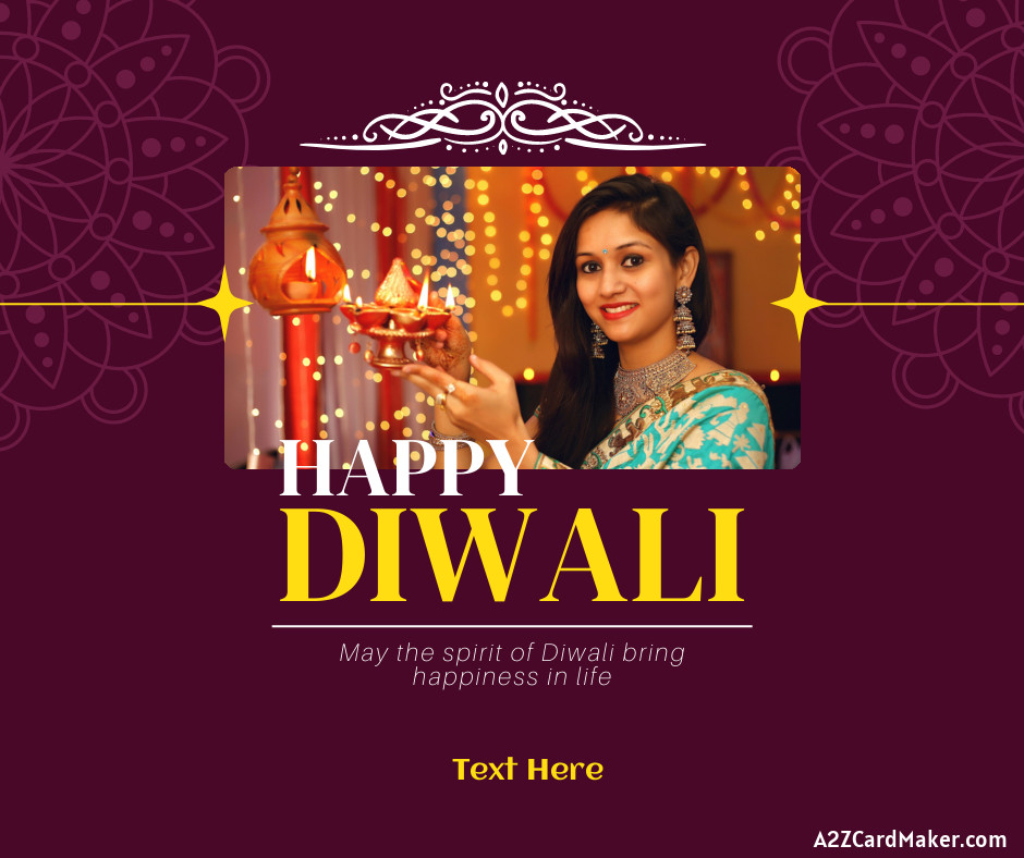 Diwali card with photo