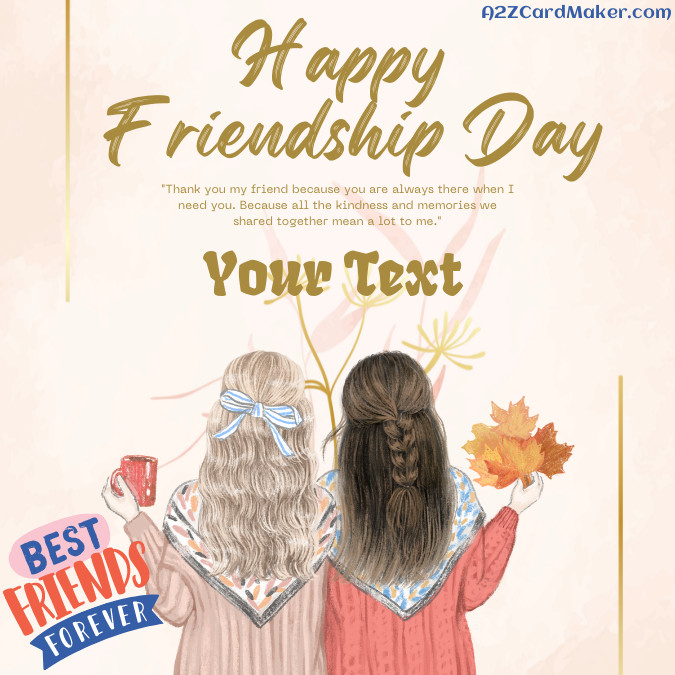 Friendship Day Card For Girls With Quotes