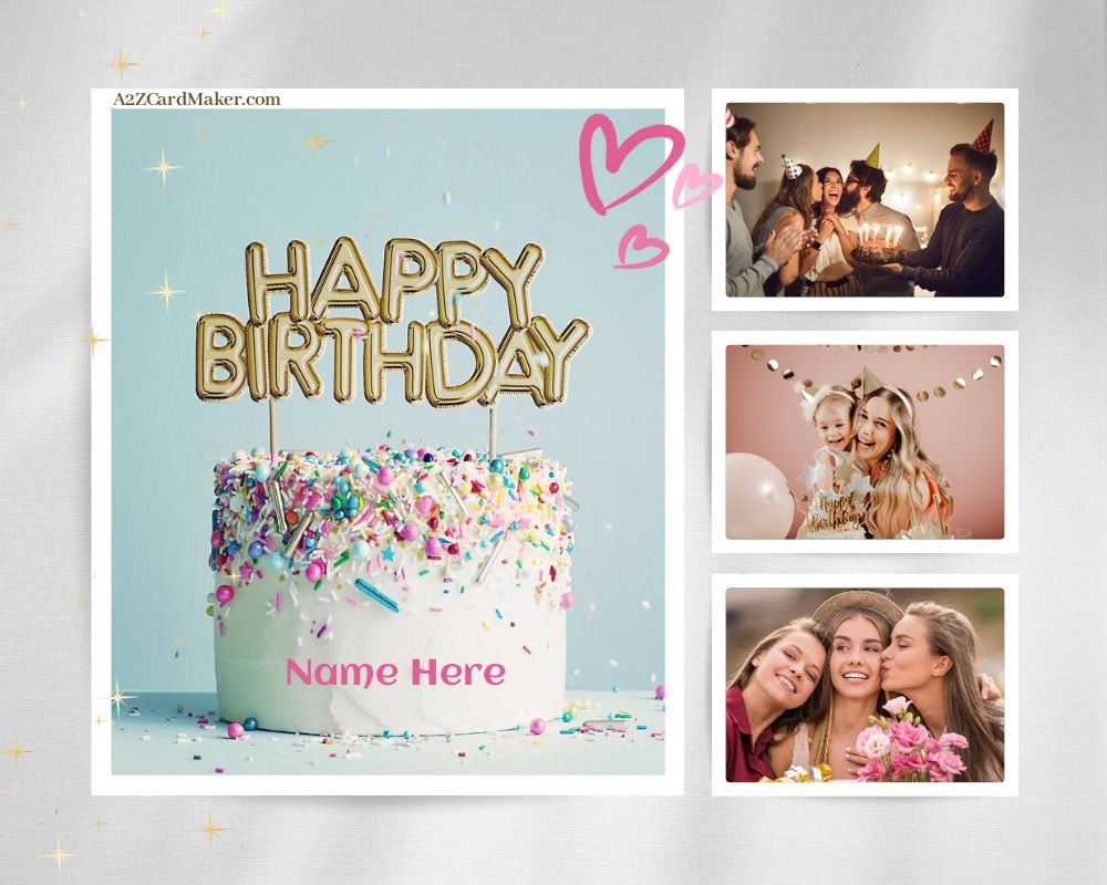 Happy Birthday Cake with Name & Photo Edit – Make It Special!