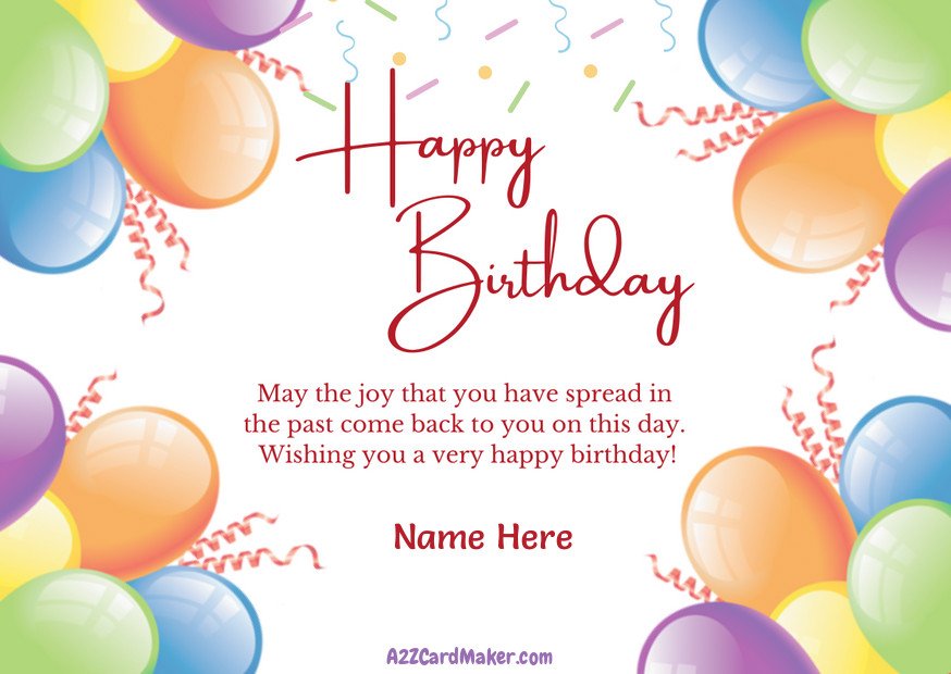 Happy birthday Card with Name Instagram Post
