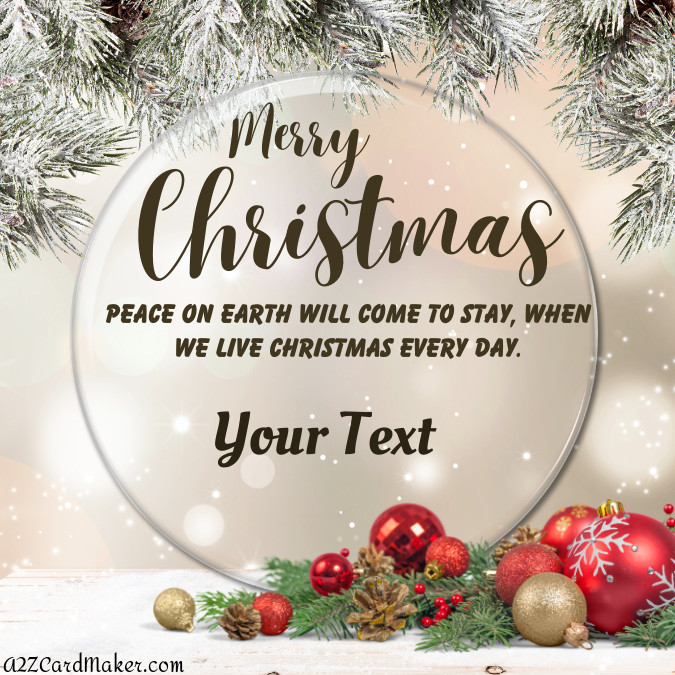 Happy Christmas Wishes Quote With Name