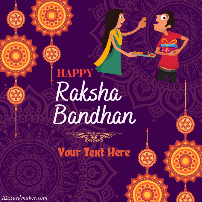 Raksha Bandhan Photo Editing with Name | a2zcardmaker.com
