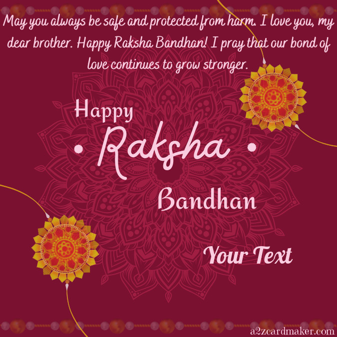 Raksha Bandhan Photo for with Name Instagram Story