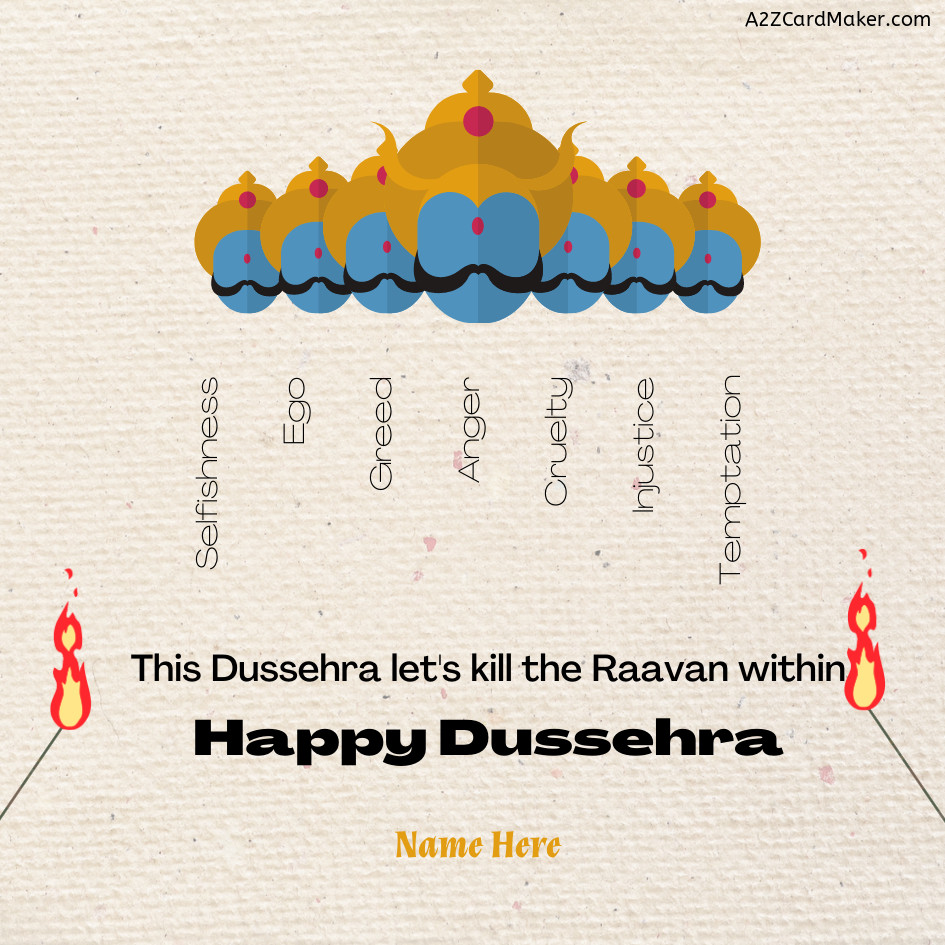 Self-Improvement on Dussehra: Greetings WhatsApp Message Image