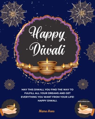 Add Your Name to Happy Diwali Wishes Image