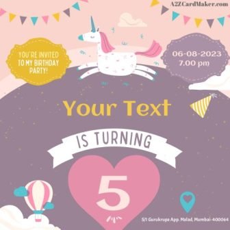 Birthday Invitation with Name and Details : Chic and Stylish