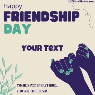 Friendship Day Wishes Card For Best Friends With Name - Free Online Greeting Card Maker