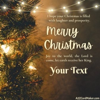 Merry Christmas Greeting Card With Name