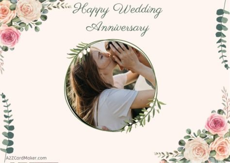 Unique Wedding Anniversary Cards with Wishes and Photo Images For WhatsApp