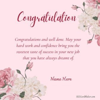 Warm Wishes for Your New Job - Free Online Greeting Card Maker
