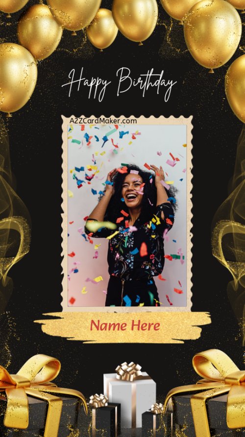Create a Custom Happy Birthday Cake with Name & Photo Editing