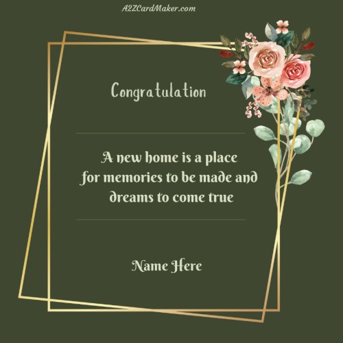 Make It Personal: New House Congratulations with Your Name