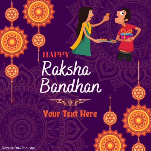 Raksha Bandhan Photo Editing with Name | a2zcardmaker.com