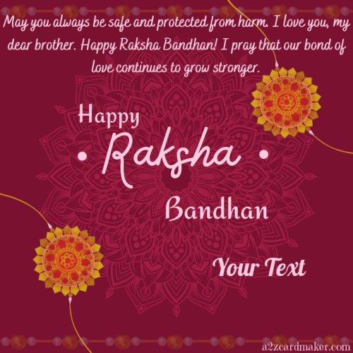 Raksha Bandhan Photo for with Name Instagram Story